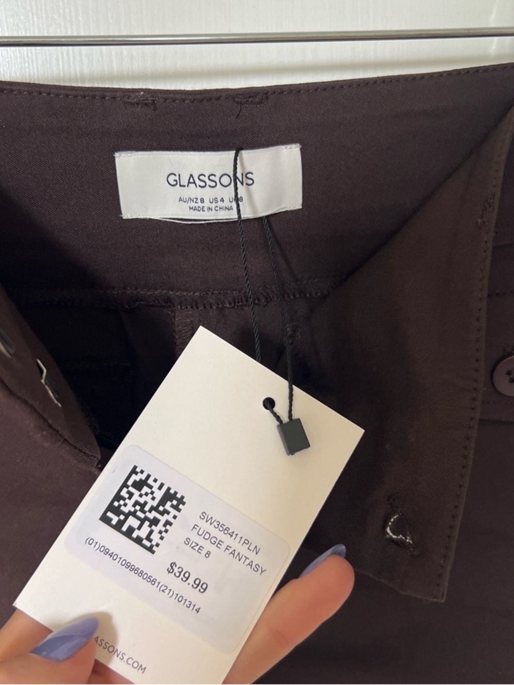 Glassons Fudge Brown Button-Up mini micro shorts